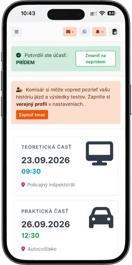 Skúšky – jazdy.sk